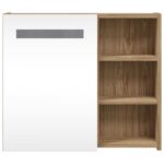 Armoire de salle de bain à miroir avec LED chêne 60x13x52 cm – Image 4