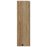 Armoire de salle de bain à miroir avec LED chêne 60x13x52 cm – Image 5