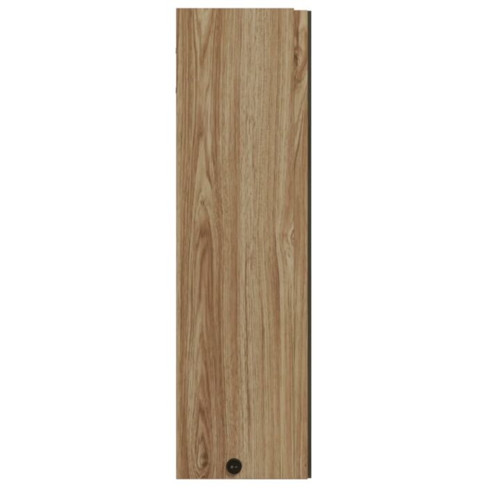 Armoire de salle de bain à miroir avec LED chêne 60x13x52 cm – Image 5
