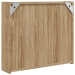 Armoire de salle de bain à miroir avec LED chêne 60x13x52 cm – Image 6