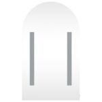 Armoire de bain à miroir avec LED arquée blanc 42x13x70 cm – Image 4