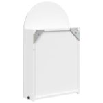 Armoire de bain à miroir avec LED arquée blanc 42x13x70 cm – Image 6