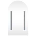 Armoire de bain à miroir avec LED arquée noir 42x13x70 cm – Image 4
