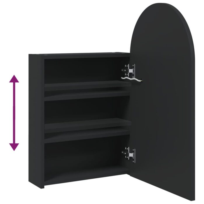 VXL8721012107106_g_en_hd_7.jpg Armoire de bain à miroir avec LED arquée noir 42x13x70 cm – Image 7