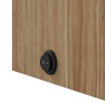 Armoire de bain à miroir avec LED arquée chêne 42x13x70 cm – Image 9