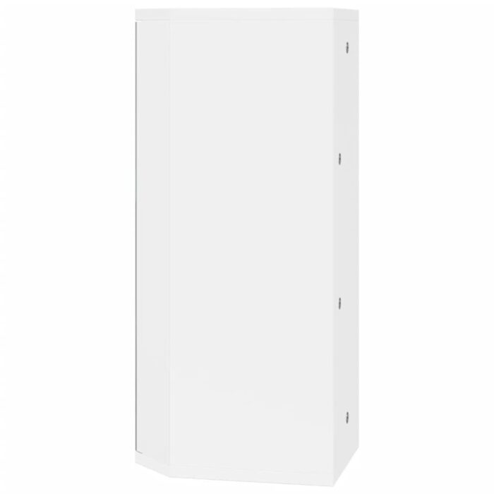 Armoire de bain à miroir d'angle blanc 30x24x60 cm – Image 4