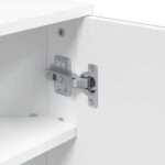 Armoire de bain à miroir d'angle blanc 30x24x60 cm – Image 6