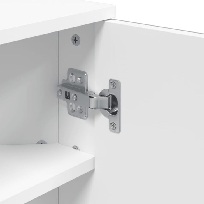 Armoire de bain à miroir d'angle blanc 30x24x60 cm – Image 6