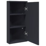 Armoire de bain à miroir d'angle gris 30x24x60 cm – Image 2