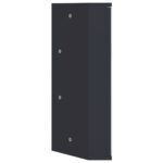 Armoire de bain à miroir d'angle gris 30x24x60 cm – Image 3