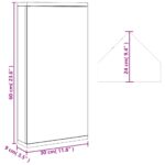 Armoire de bain à miroir d'angle chêne 30x24x60 cm – Image 7