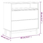 Commode FLAM 80x40x80 cm bois de pin massif – Image 8
