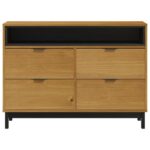 Commode FLAM 110x40x80 cm bois de pin massif – Image 3