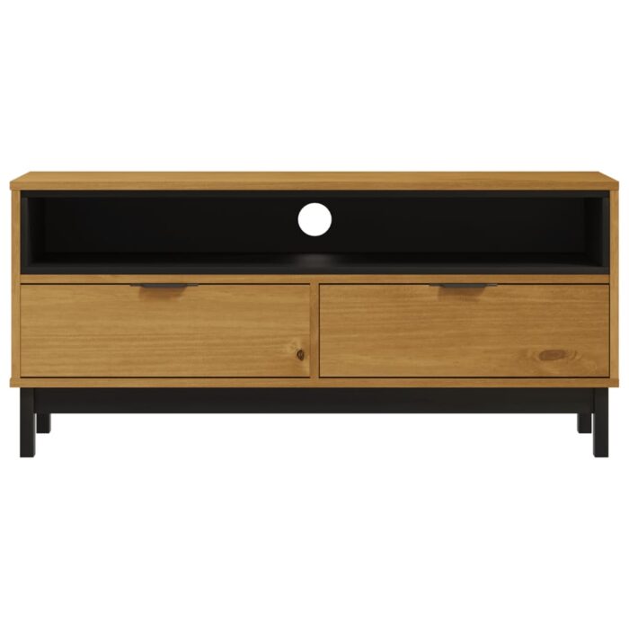 Meuble TV FLAM 110x40x50 cm bois massif de pin – Image 3
