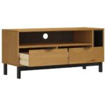 Meuble TV FLAM 110x40x50 cm bois massif de pin – Image 2