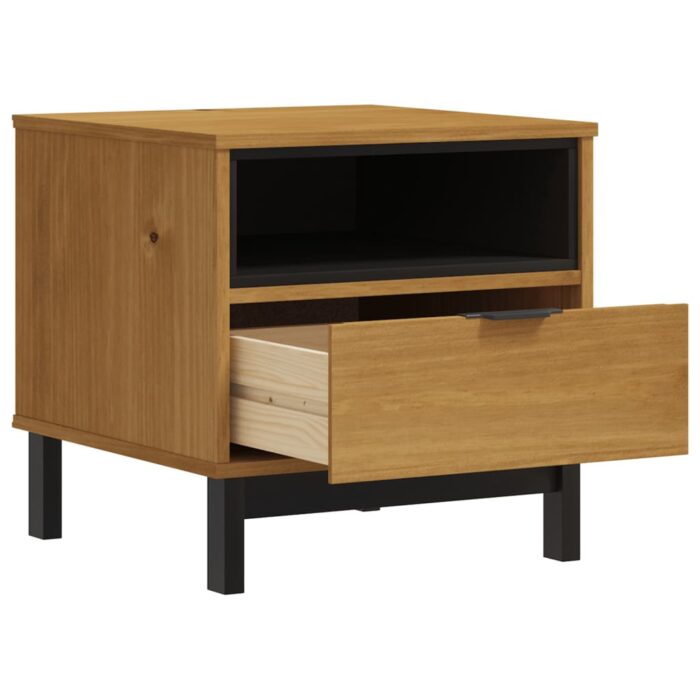 Table d'appoint FLAM 50x50x50 cm bois de pin massif – Image 2