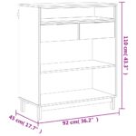 Table de bar FLAM 92x45x110 cm bois massif Pin – Image 8