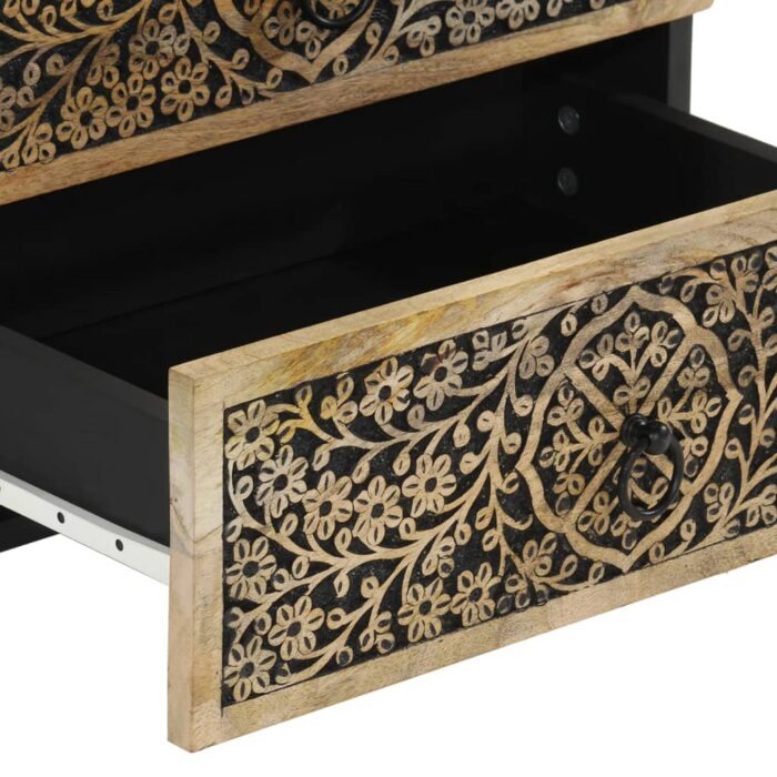 Table de chevet 50x33x60 cm bois de manguier massif – Image 8