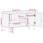 Meuble TV 80x31x46 cm bois massif de manguier – Image 11