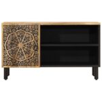 Meuble TV 80x31x46 cm bois massif de manguier – Image 3