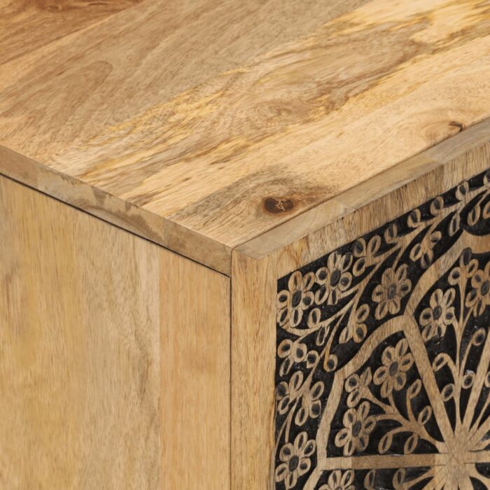 Meuble TV 80x31x46 cm bois massif de manguier – Image 7