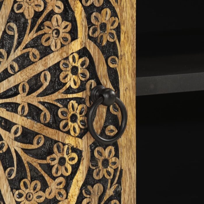 Meuble TV 80x31x46 cm bois massif de manguier – Image 8