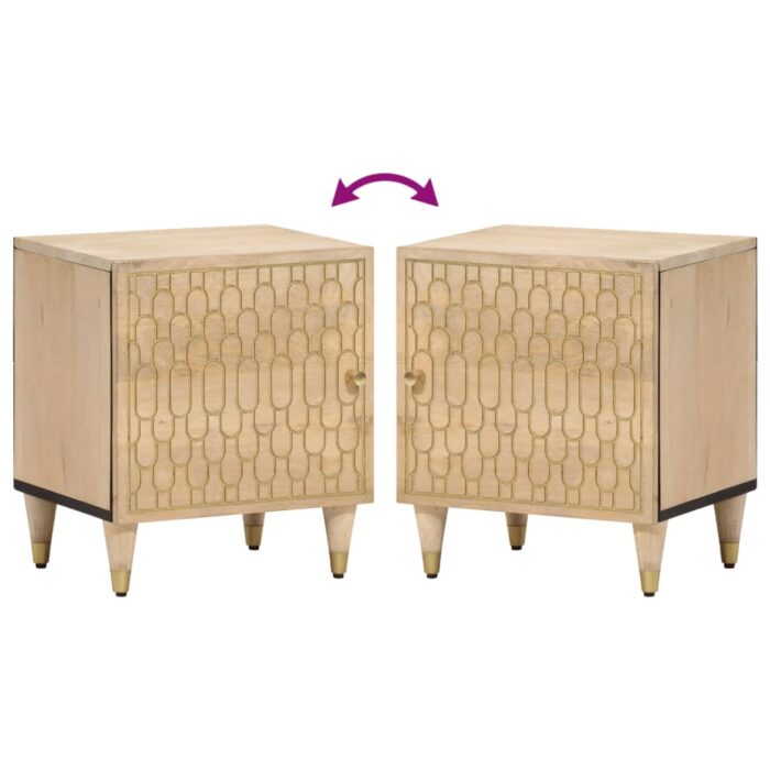 Table de chevet 40x33x46 cm Bois de manguier solide – Image 5