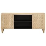 Meuble TV 105x33x46 cm Bois massif de manguier – Image 2