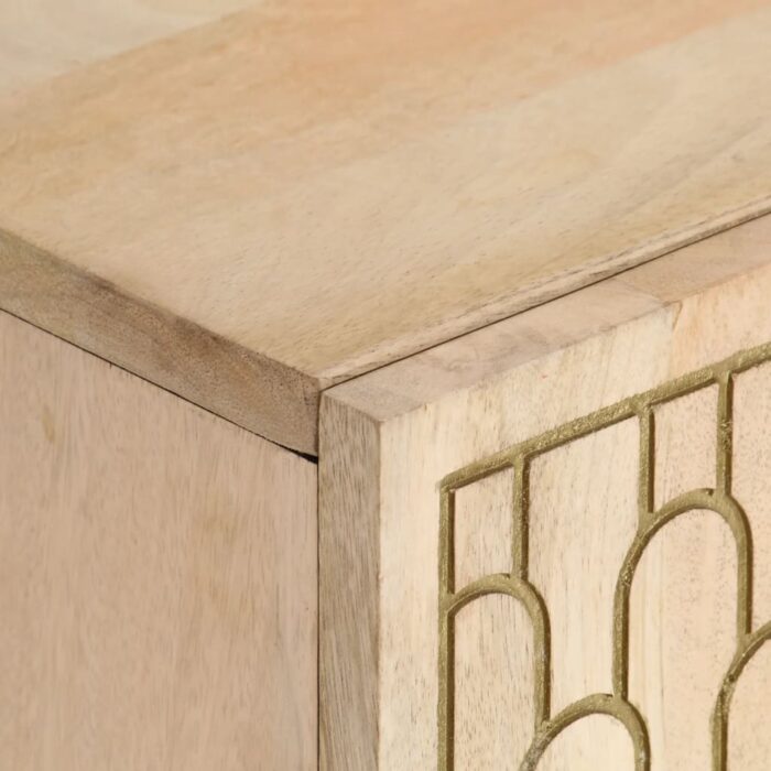 Meuble TV 105x33x46 cm Bois massif de manguier – Image 5