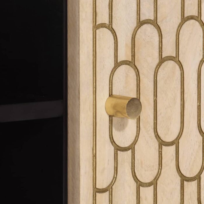 Meuble TV 105x33x46 cm Bois massif de manguier – Image 6