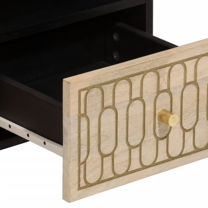 Meuble TV 70x33x46 cm Bois massif de manguier – Image 6