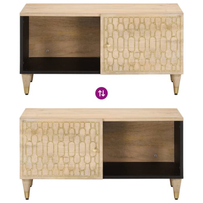 Table basse 80x50x40 cm bois de manguier massif – Image 5