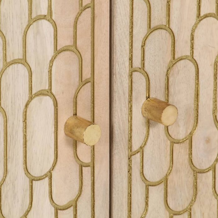 Table de chevet 50x33x60 cm bois de manguier massif – Image 7