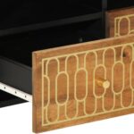 Meuble TV 70x33x46 cm Bois massif de manguier – Image 7