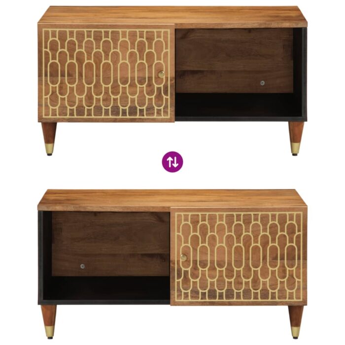 Table basse 80x50x40 cm bois de manguier massif – Image 5