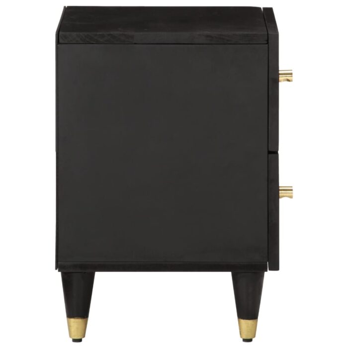 Tables de chevet 2 pcs 40x33x46 cm Bois de manguier solide – Image 4