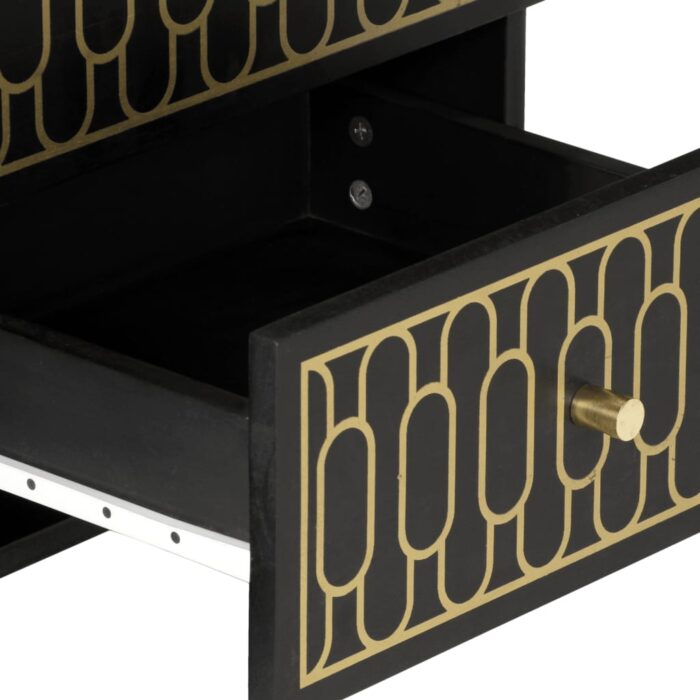 Tables de chevet 2 pcs 40x33x46 cm Bois de manguier solide – Image 8