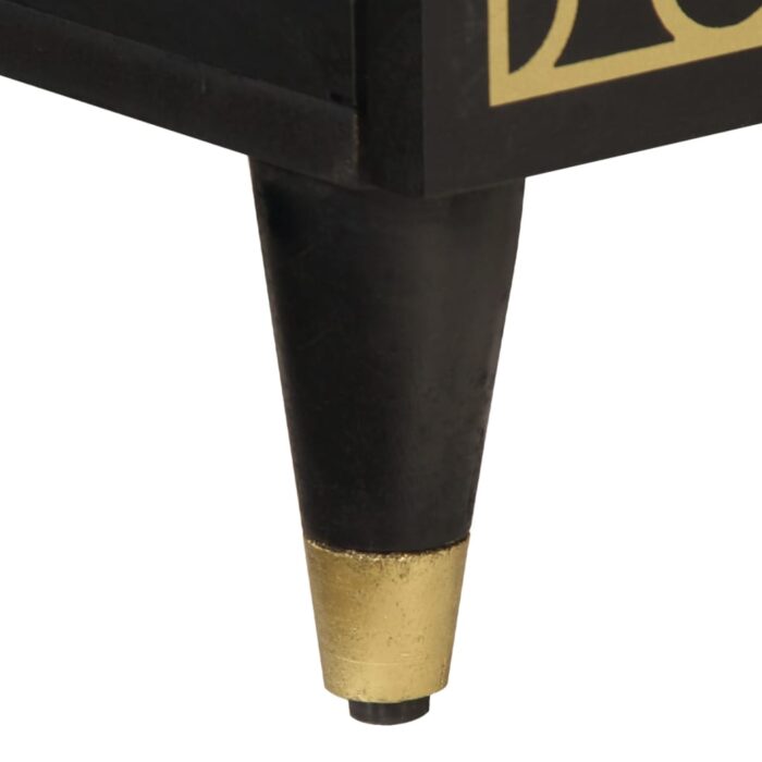 Tables de chevet 2 pcs 40x33x46 cm Bois de manguier solide – Image 9