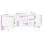 Meuble TV 105x33x46 cm Bois massif de manguier – Image 10