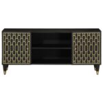 Meuble TV 105x33x46 cm Bois massif de manguier – Image 2