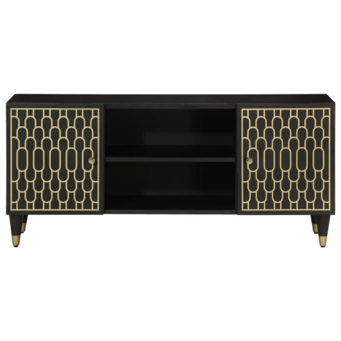 Meuble TV 105x33x46 cm Bois massif de manguier – Image 2