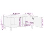 Table basse 80x50x40 cm bois de manguier massif – Image 11