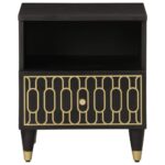 Tables de chevet 2 pcs 40x33x46 cm Bois de manguier solide – Image 3