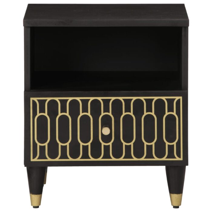 Tables de chevet 2 pcs 40x33x46 cm Bois de manguier solide – Image 3