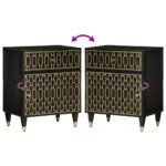 Table de chevet 50x33x60 cm bois de manguier massif – Image 5