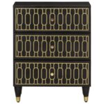 Table de chevet 50x33x60 cm bois de manguier massif – Image 2