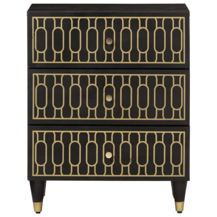 Table de chevet 50x33x60 cm bois de manguier massif – Image 2