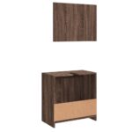 Ensemble de meubles de salle de bain 2 pcs Chêne marron – Image 5
