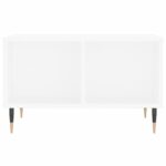 Table basse Blanc 60x50x36,5 cm Bois d'ingénierie – Image 2
