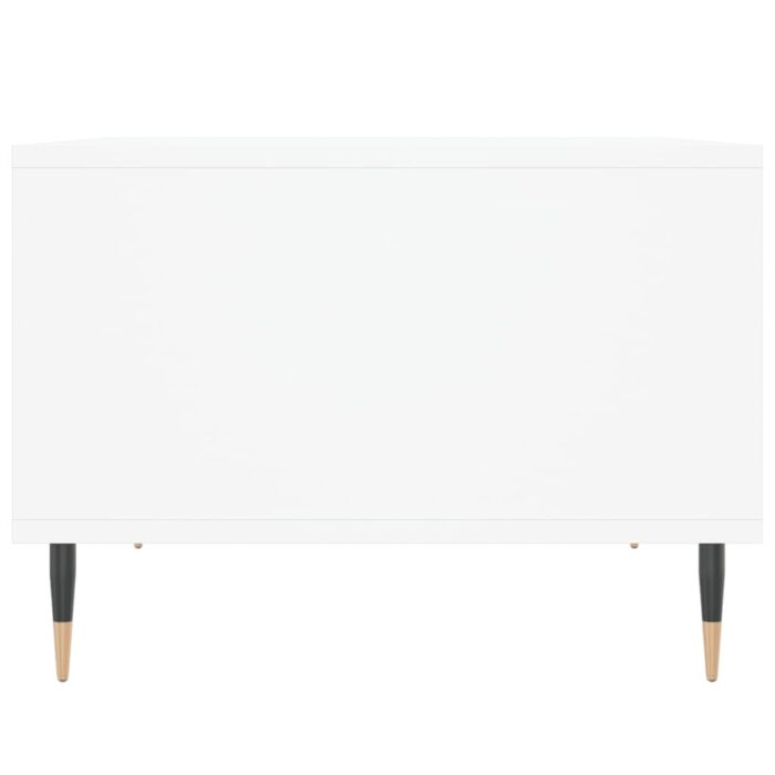 Table basse Blanc 60x50x36,5 cm Bois d'ingénierie – Image 3